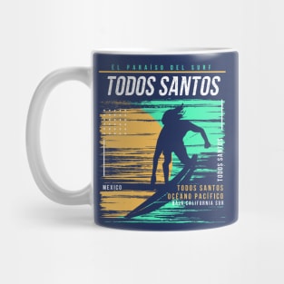 Retro Surfing Todos Santos, Mexico // Vintage Surfer Beach // Surfer's Paradise Mug